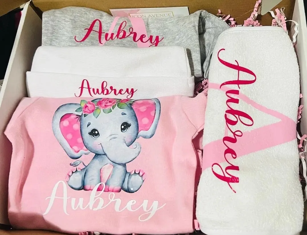 4 Piece Baby Elephant Bundle Box