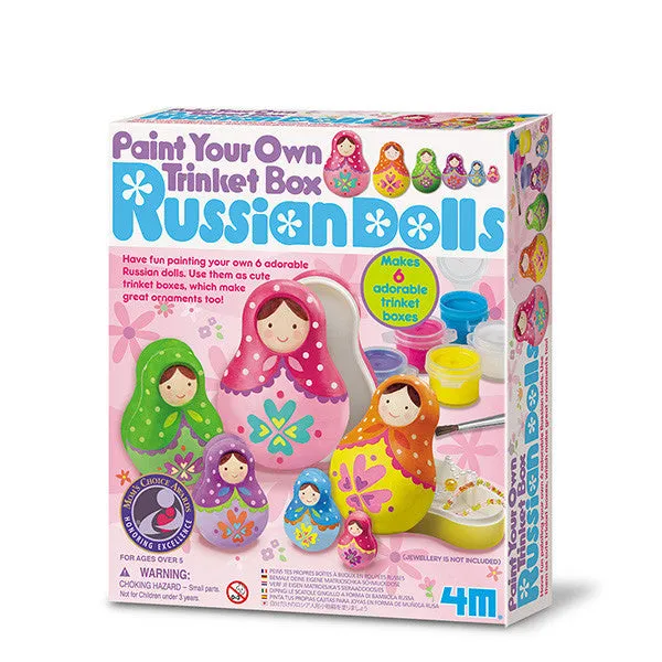 4M Paint Your Own Trinket Box-Russian Dolls
