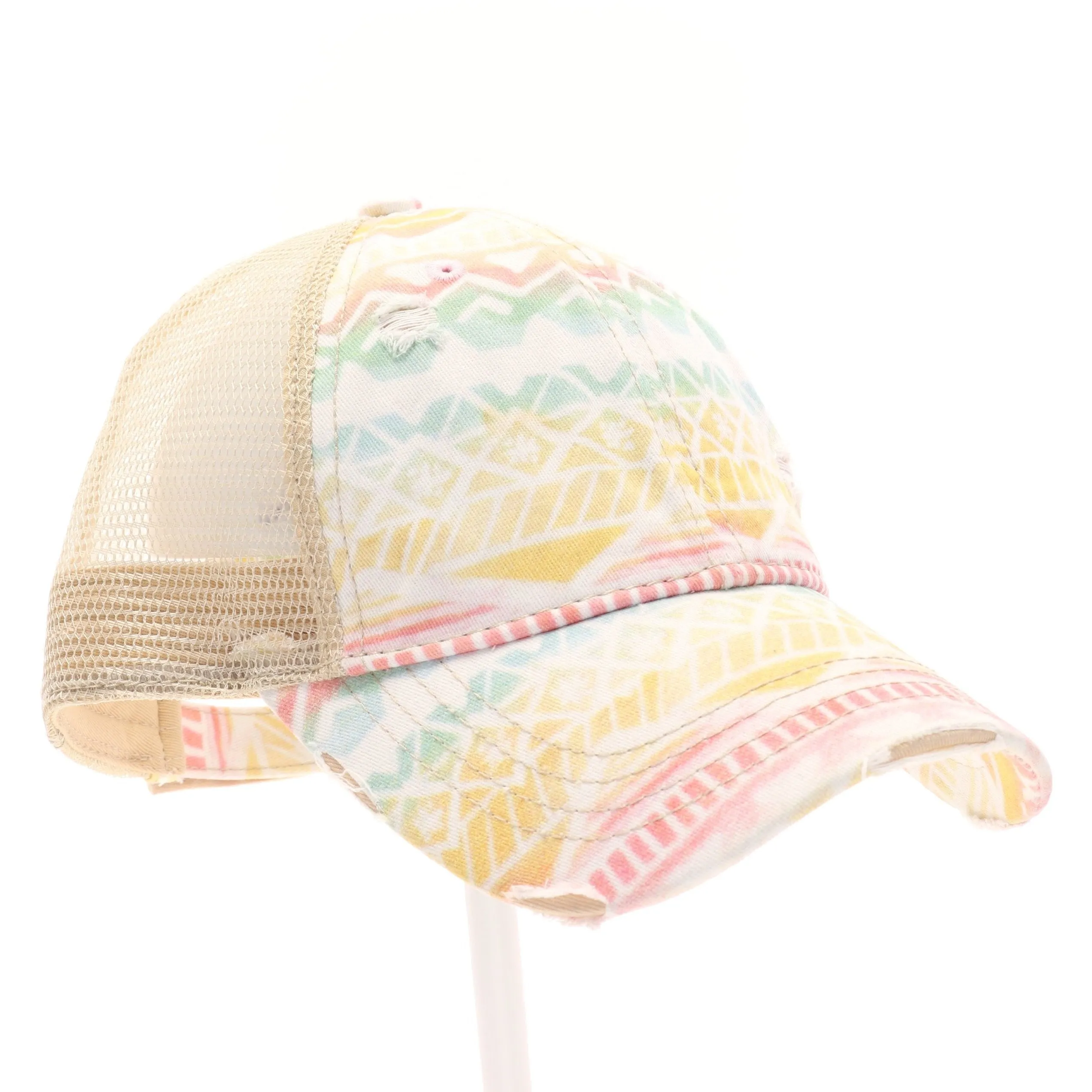 AZTEC MESH BACK HIGH PONY CC BALL CAP