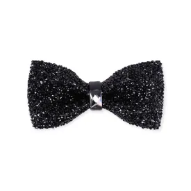 Black  Crystal Bow Tie