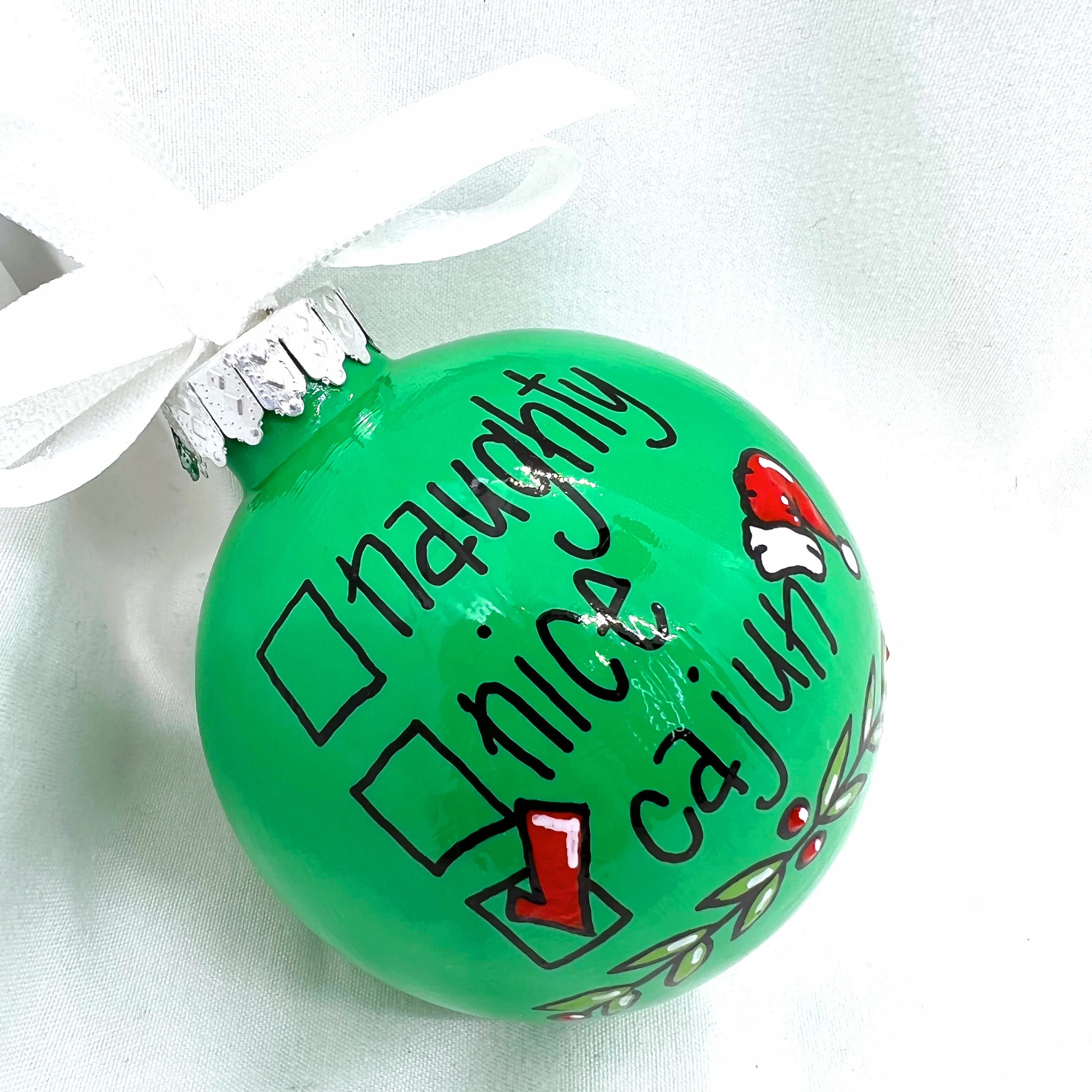 Cajun Ornament - Louisiana Ornament, Christmas Ornament, Holiday Ornament, Cajun Gift, Naughty or Nice, Cajun Christmas, Bayou Ornament