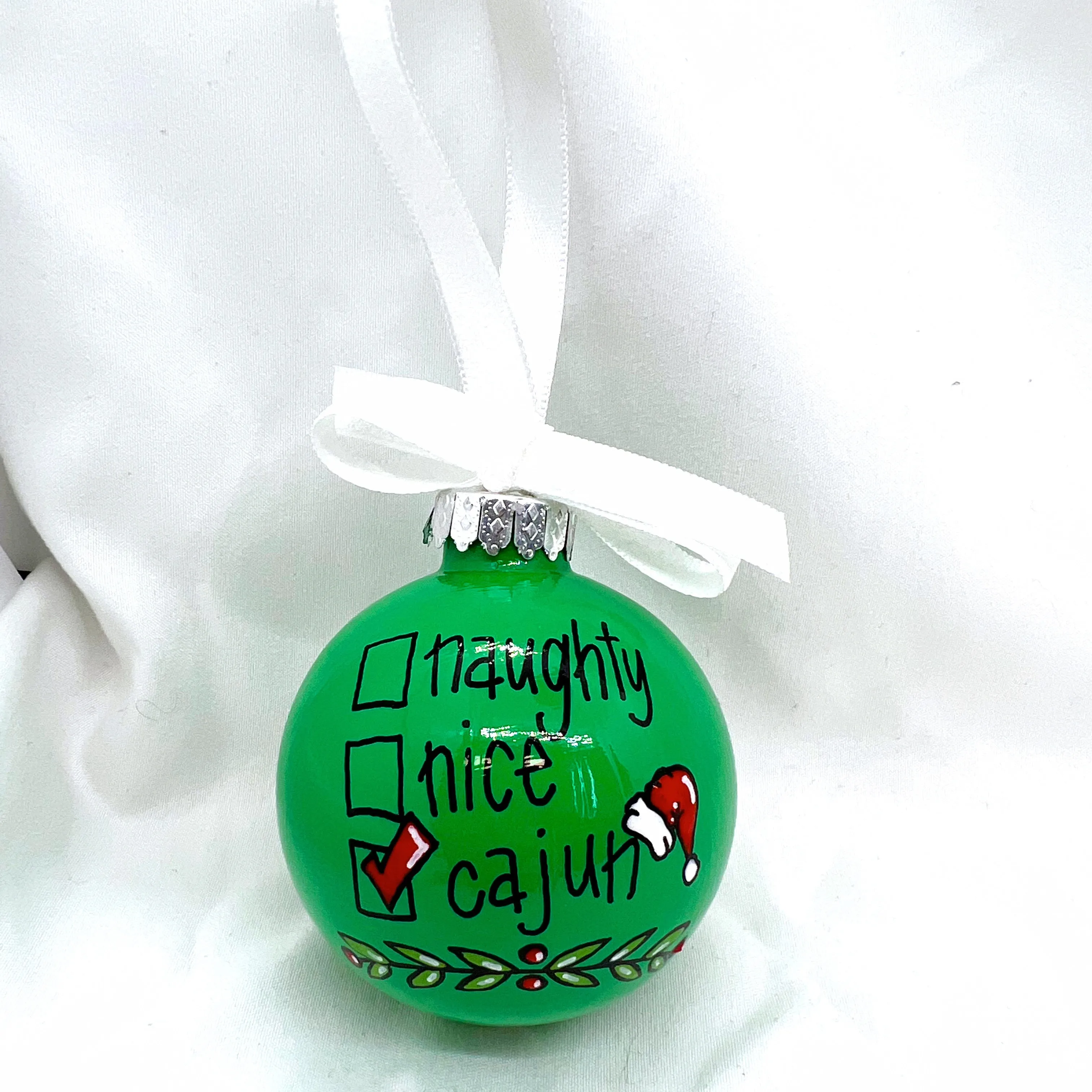 Cajun Ornament - Louisiana Ornament, Christmas Ornament, Holiday Ornament, Cajun Gift, Naughty or Nice, Cajun Christmas, Bayou Ornament