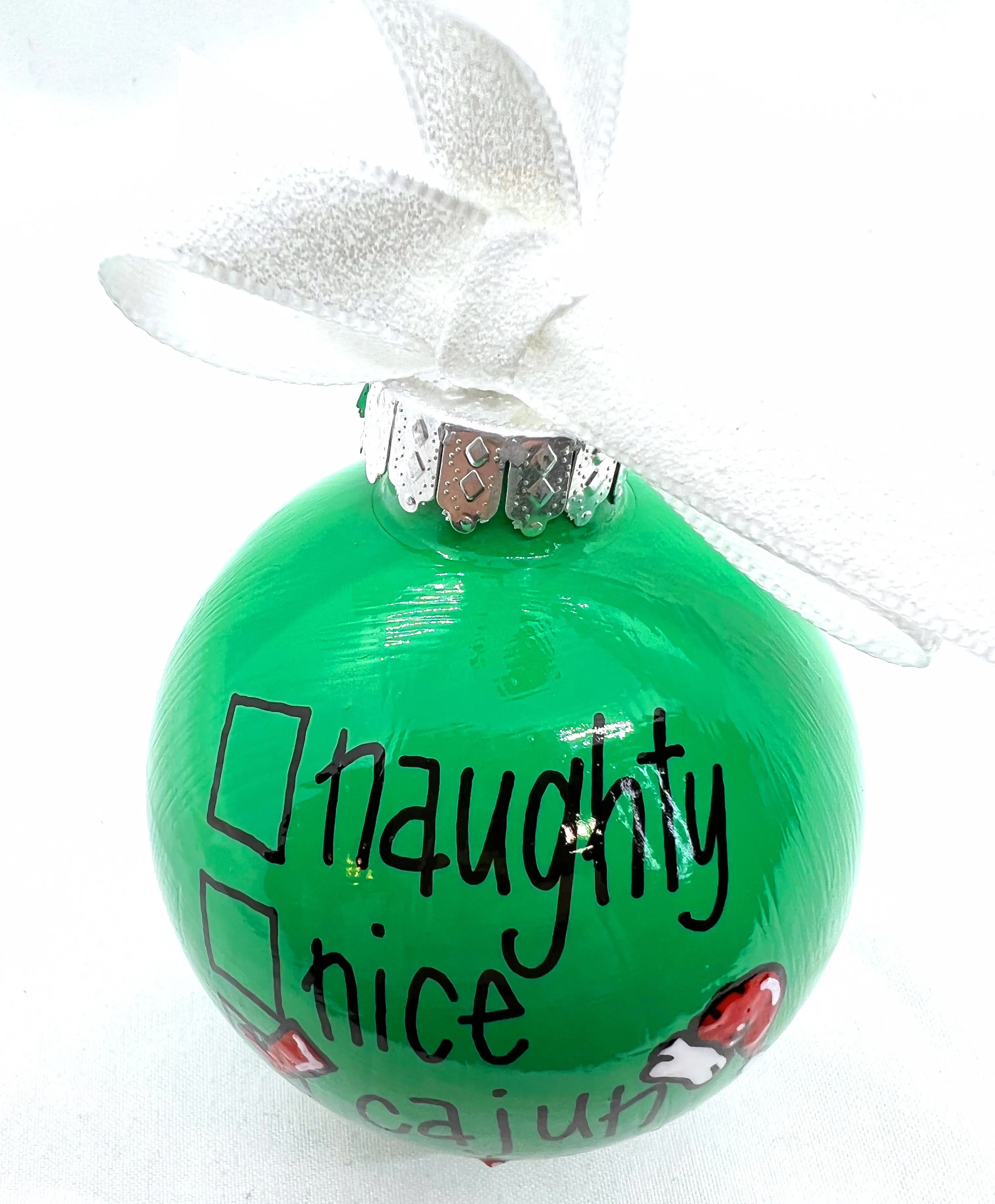 Cajun Ornament - Louisiana Ornament, Christmas Ornament, Holiday Ornament, Cajun Gift, Naughty or Nice, Cajun Christmas, Bayou Ornament