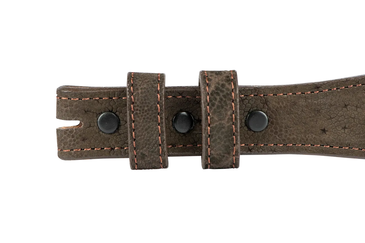 Chacon 1.25" Elephant Tapered Belt Strap - Chocolate