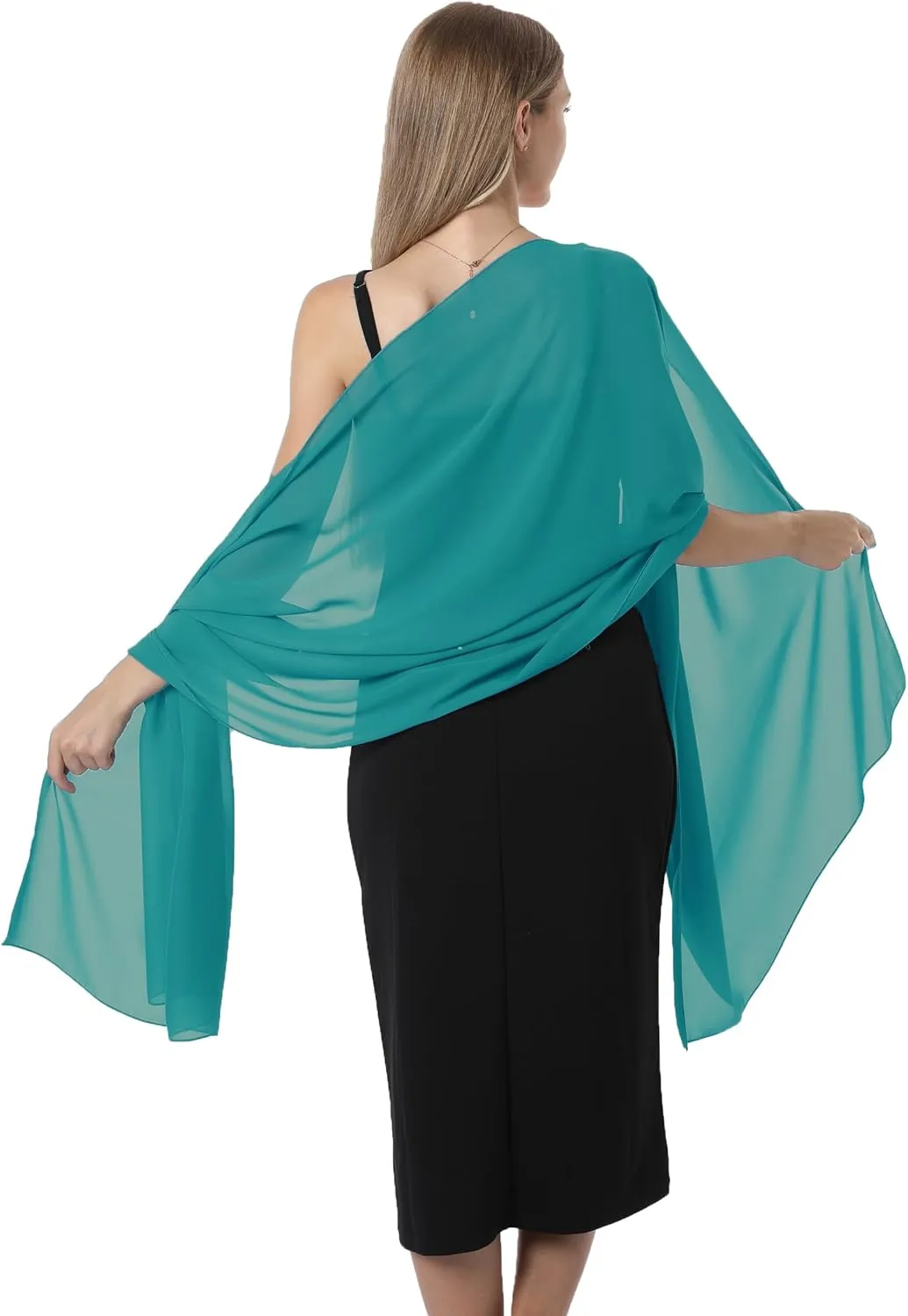 Chiffon Shawls and Wraps for Evening Dresses Women Elegant Soft Scarf Bridal Scarve Wedding Stole