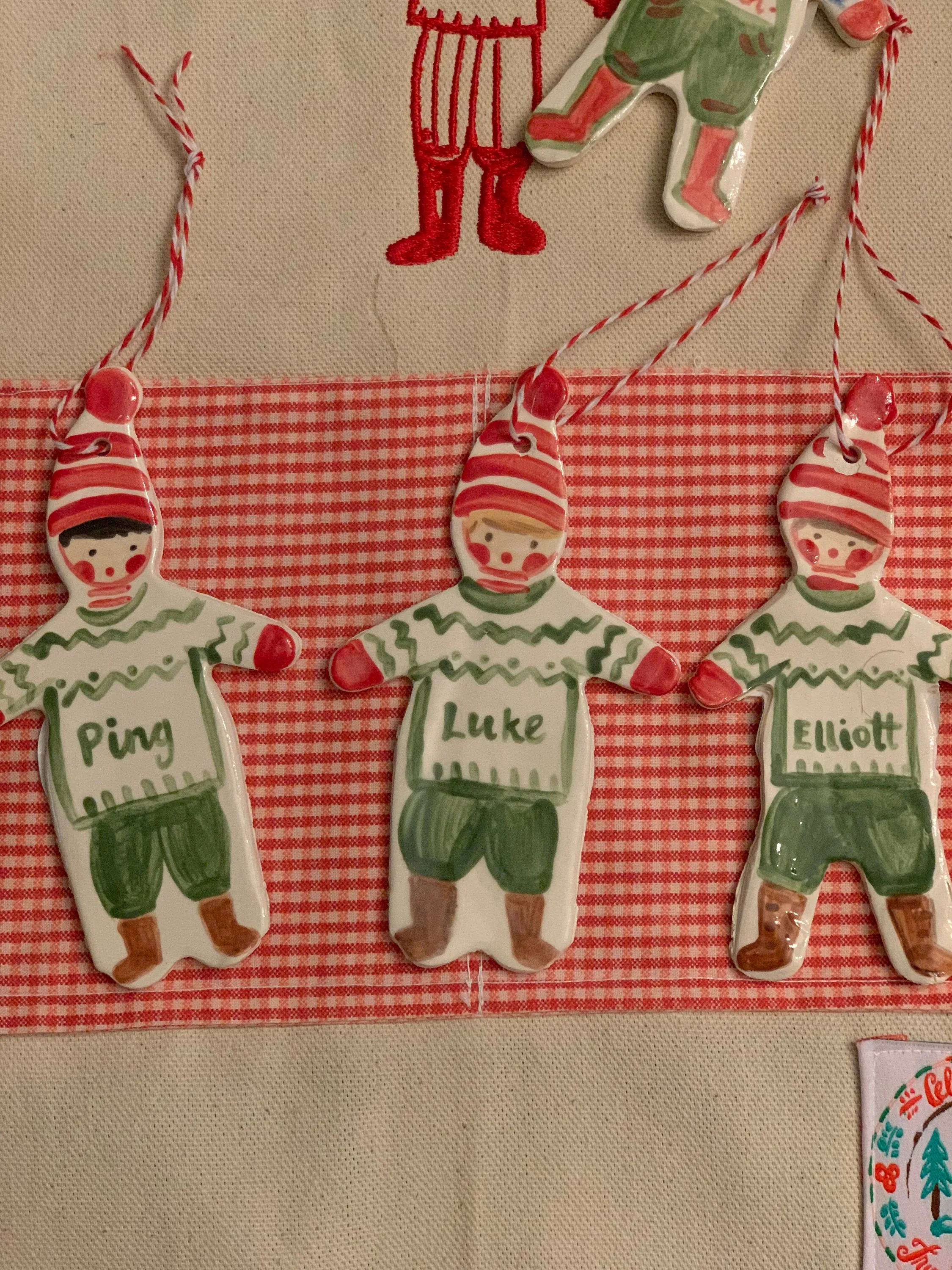 Christmas Boy Ornament - green
