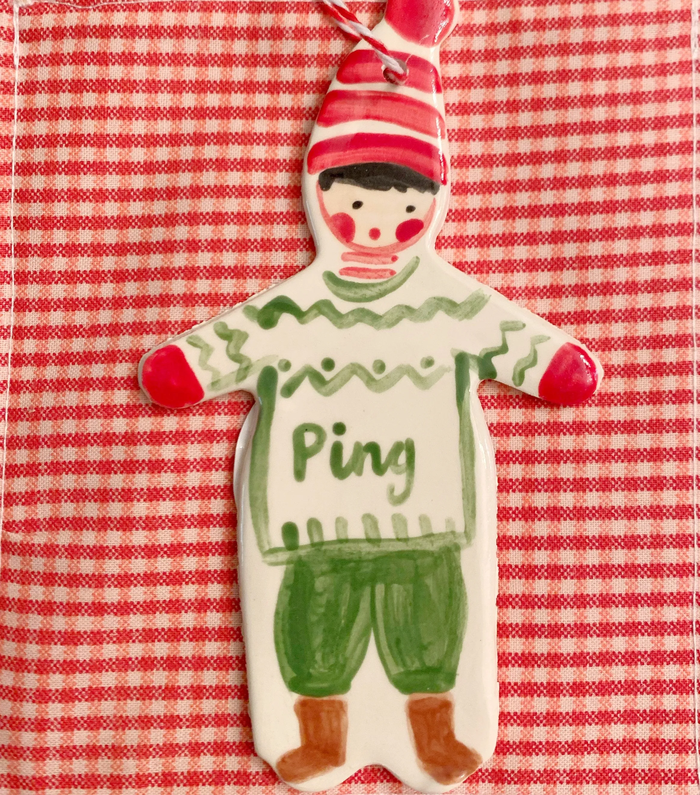 Christmas Boy Ornament - green