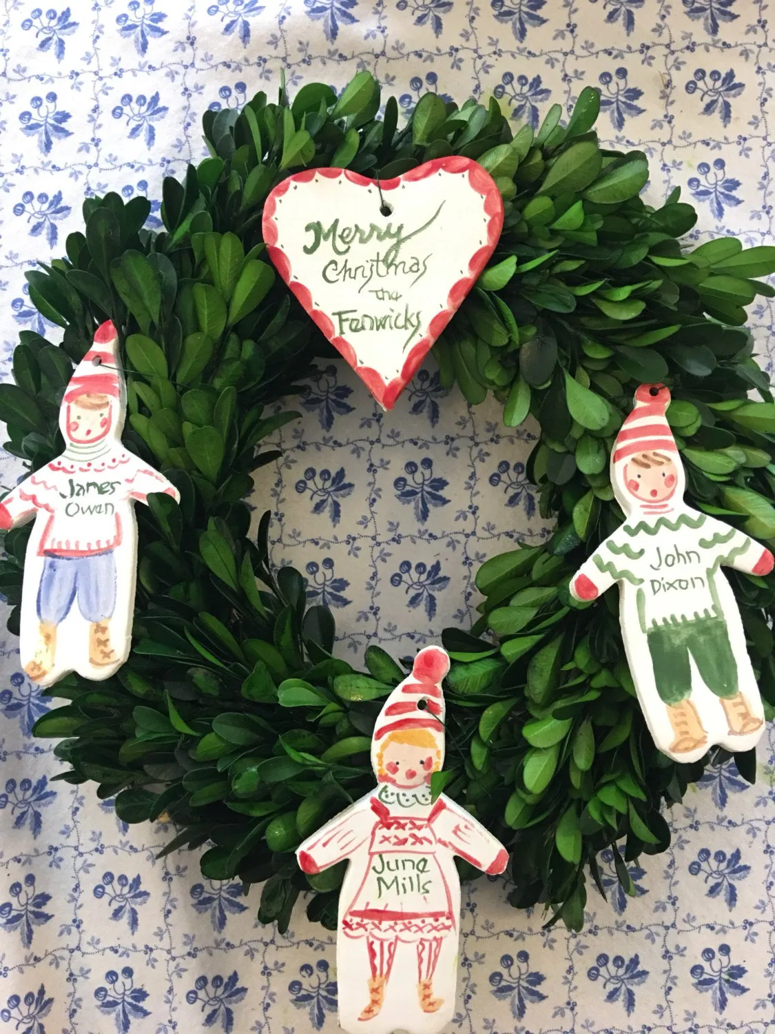 Christmas Boy Ornament - green