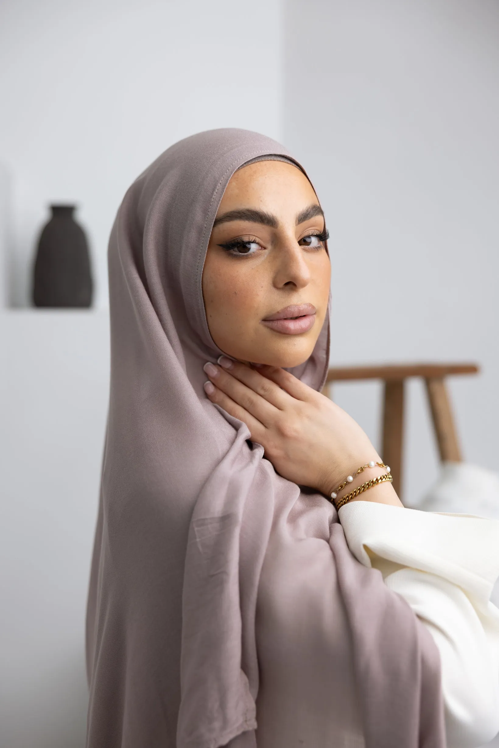 Cotton Modal Shawls - Shades of Dark Nude