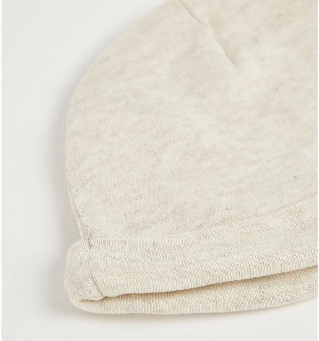 Cream Mini Triangle Baby Hats 2 Pack