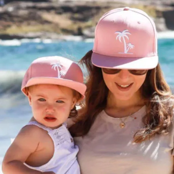 Cubs & Co. Snapback Palm Hat - Pink Baby (XS)
