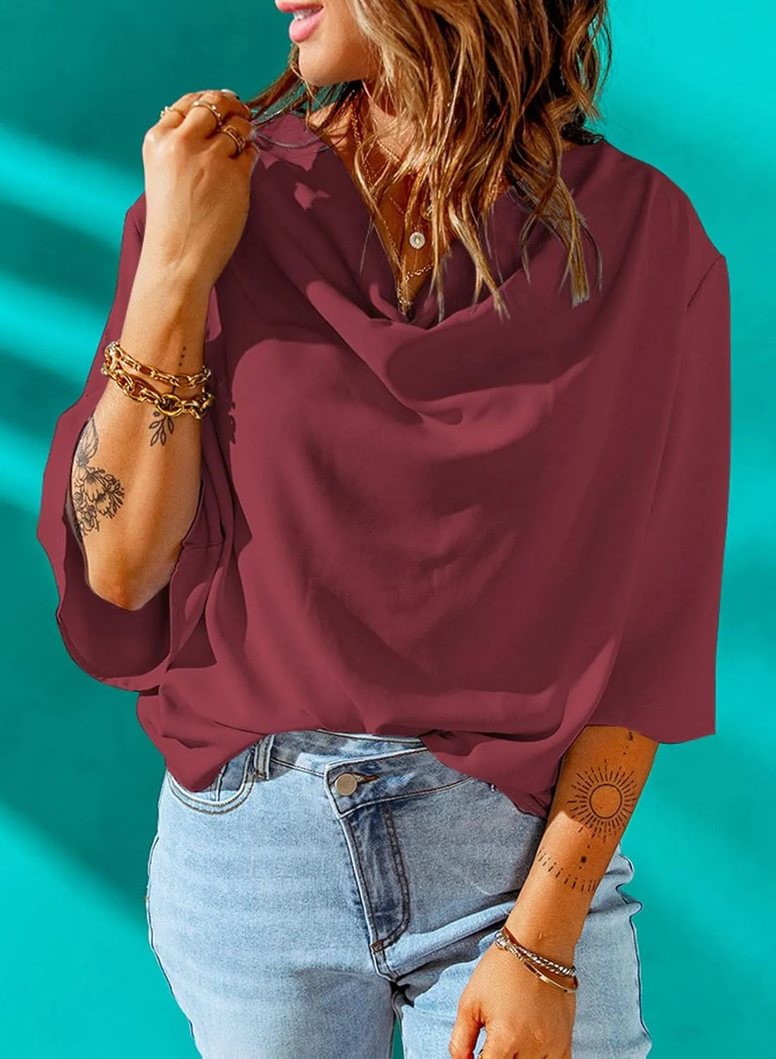 Dokotoo Womens Blouses and Tops Short Sleeve Chiffon Shirts and Tops
