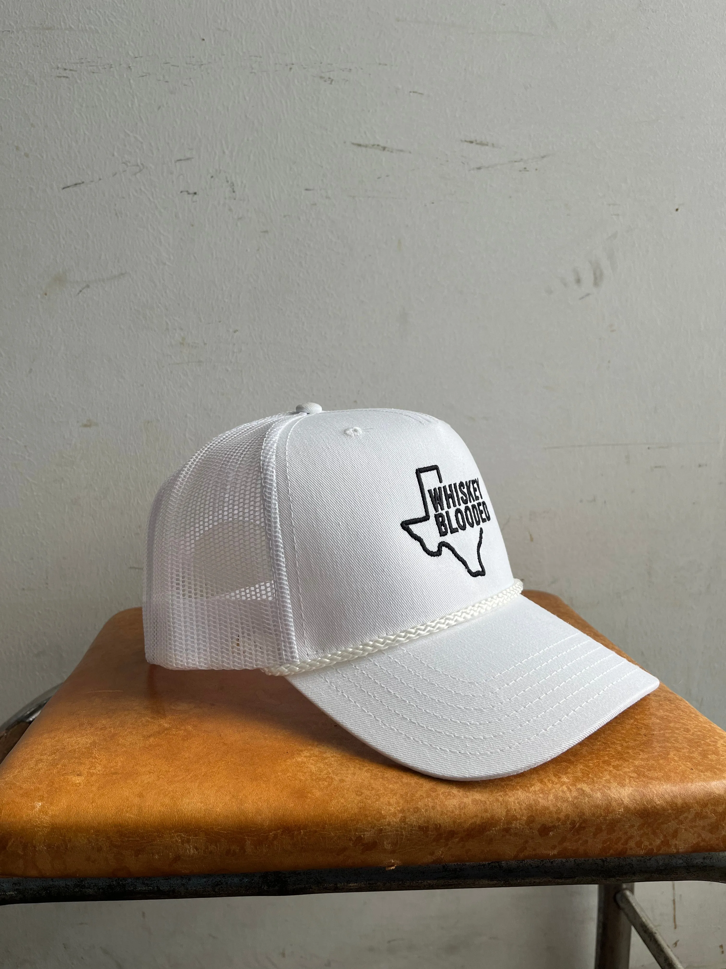 Embroidered Trucker Hat  | Texas Whiskey Blooded | Manready Mercantile