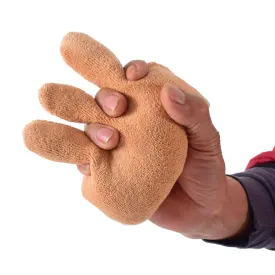 Finger Contracture Grips Cushion, Cone with Finger Separator Hand Grip Patients Palm Grips, Hand Contracture Cushions with Elastic Band, Anti Stick Hand Finger Aid Protector for Bedridden Elderly Care (Orange)
