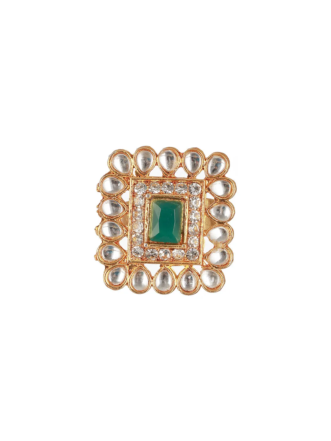 Gold-Plated Kundan-Studded Jewellery Set