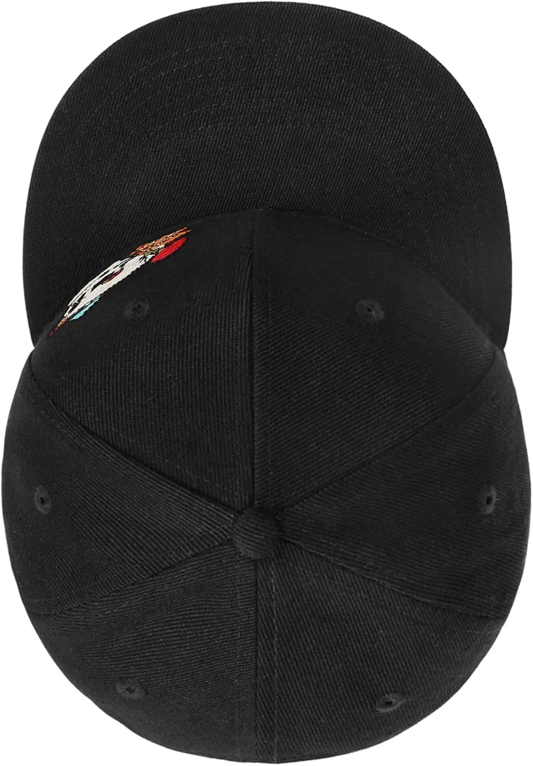 Gothic Skeleton Hand Flat Brim Hat Embroidery Skull Finger Cap Adjustable Snapback