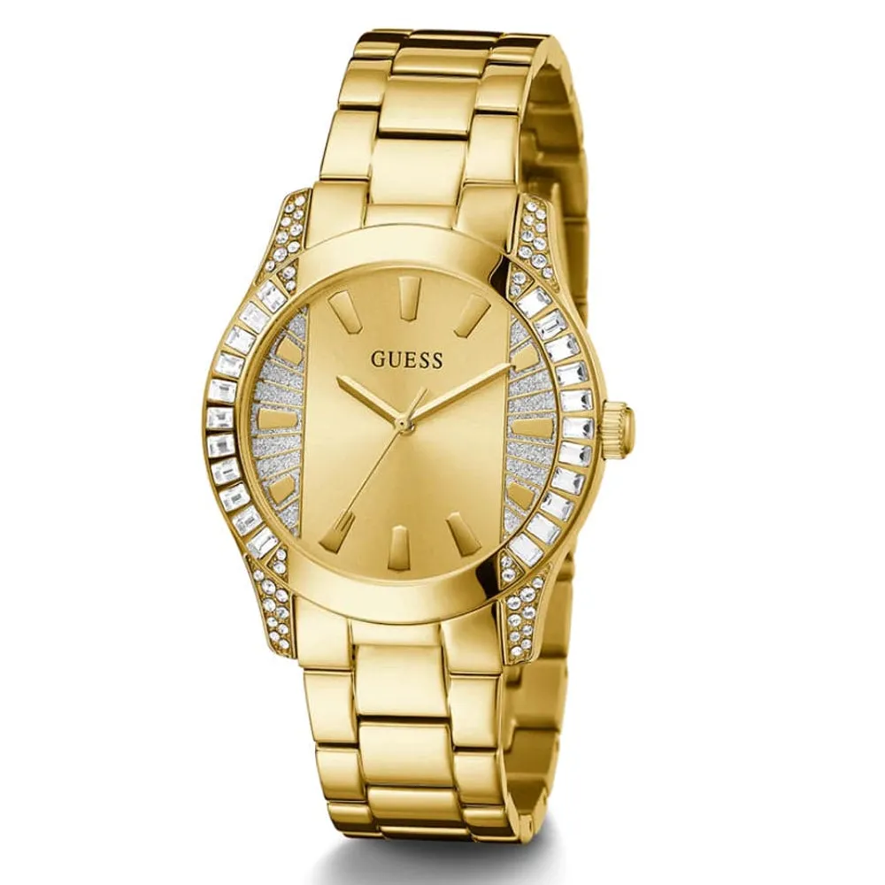 Guess Midnight Gold Tone Stainless Steel Strap Ladies Watch GW0305L3