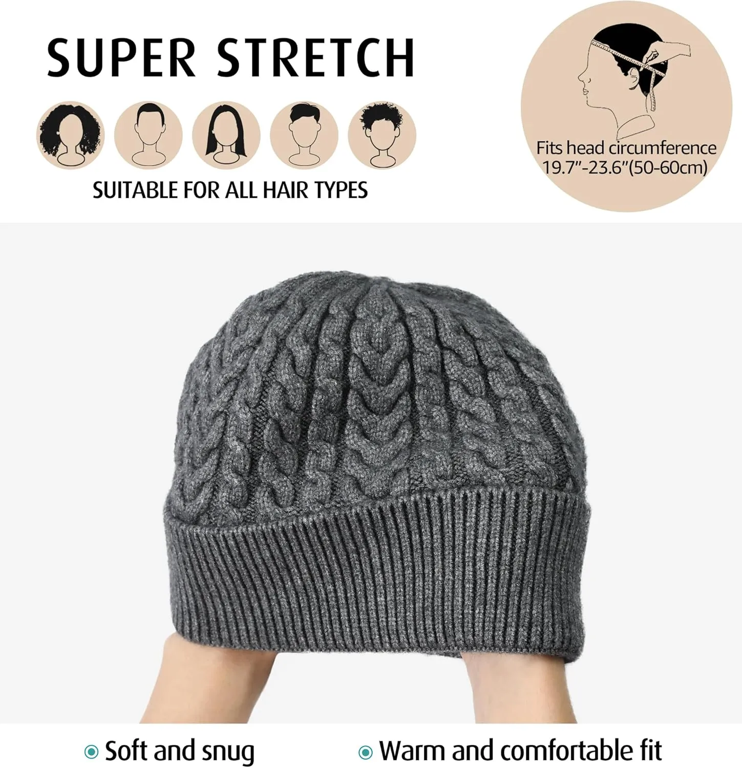 HiRui Knit Beanie Hats for Men Women Winter Hats Skull Caps Warm Classic Slouchy