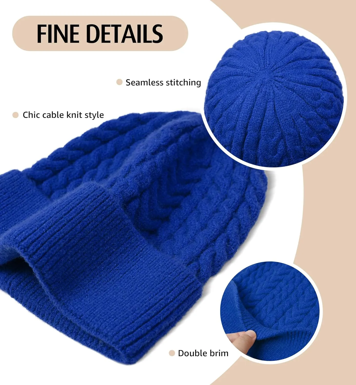 HiRui Knit Beanie Hats for Men Women Winter Hats Skull Caps Warm Classic Slouchy