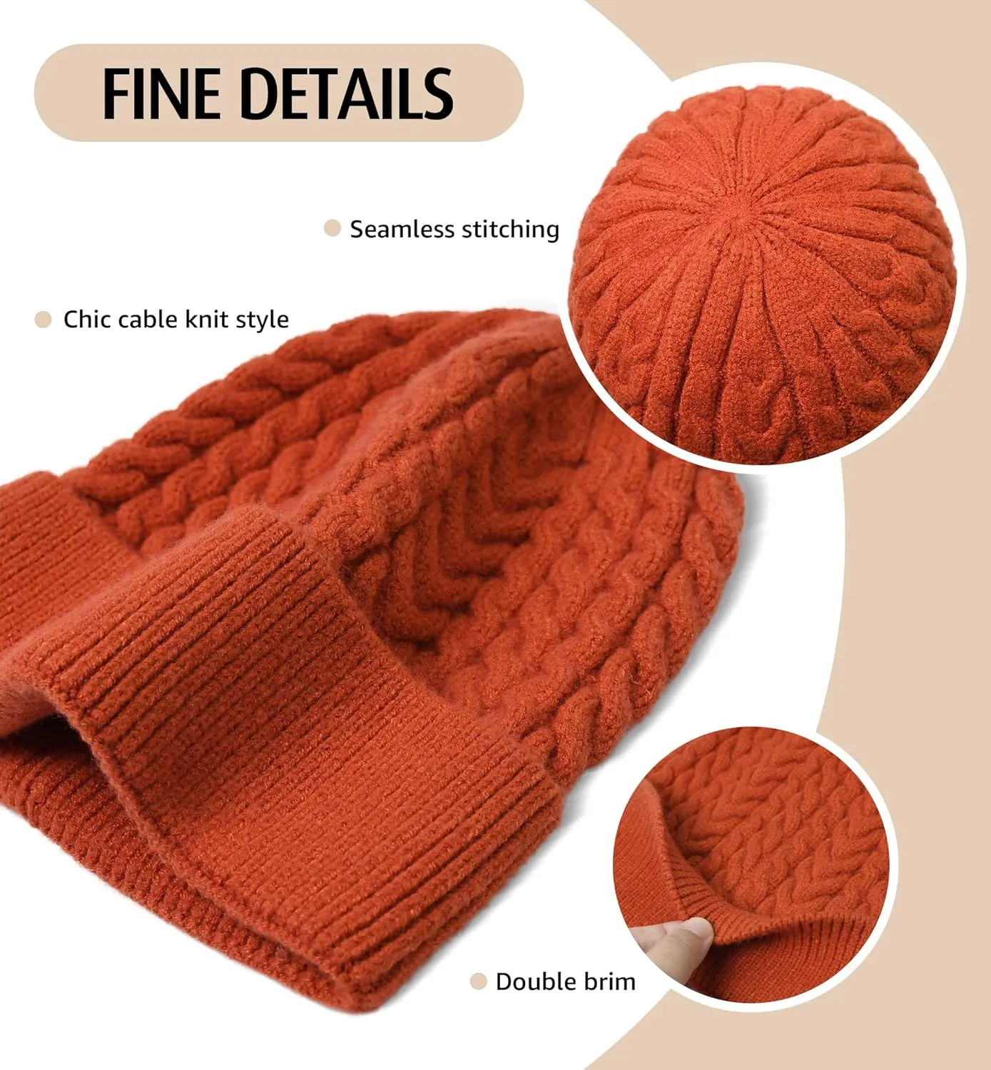 HiRui Knit Beanie Hats for Men Women Winter Hats Skull Caps Warm Classic Slouchy