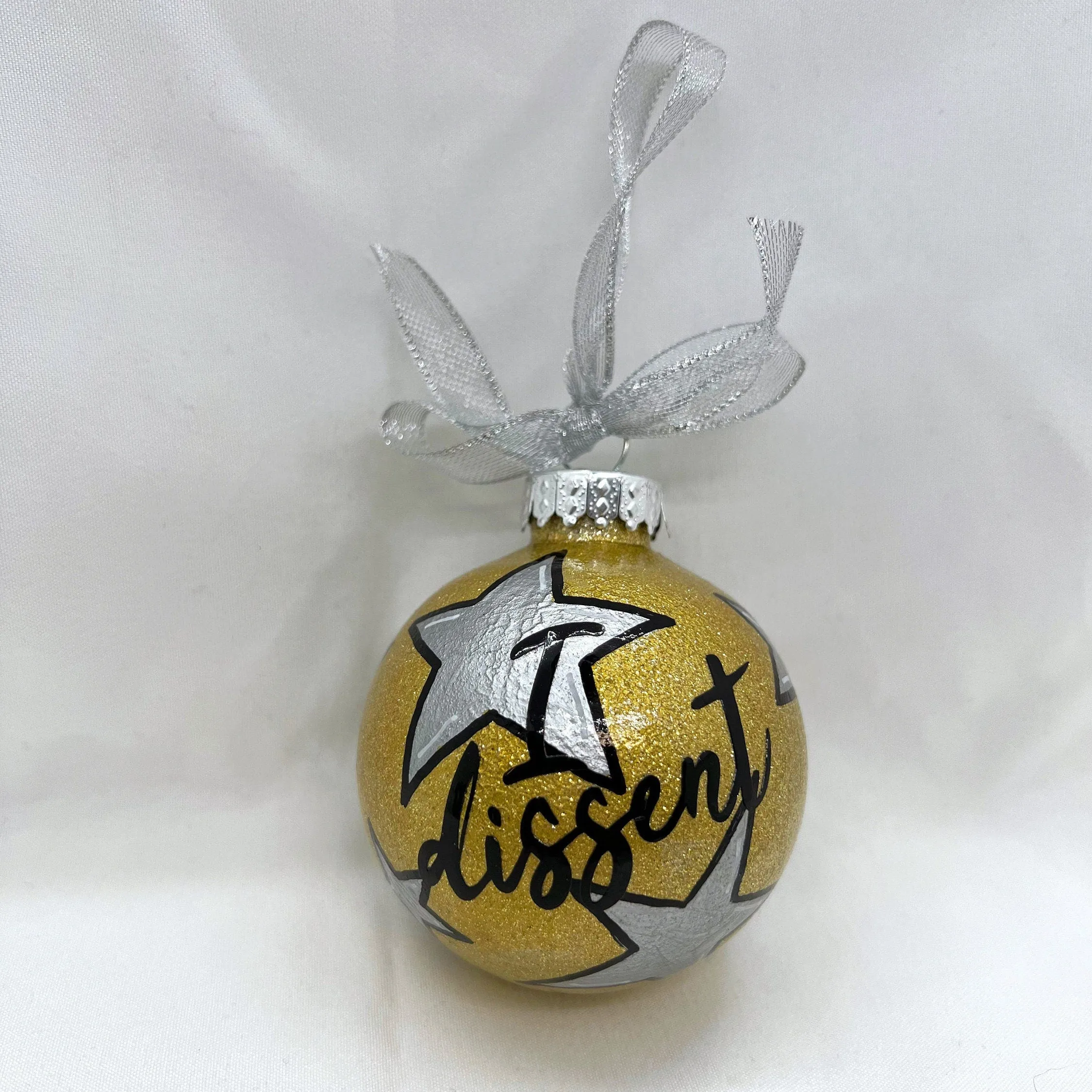 I Dissent Ornament - RGB Ornament, Christmas Ornament, Holiday Ornament, Dissent Ornament, Ornament Exchange, Feminism Ornament