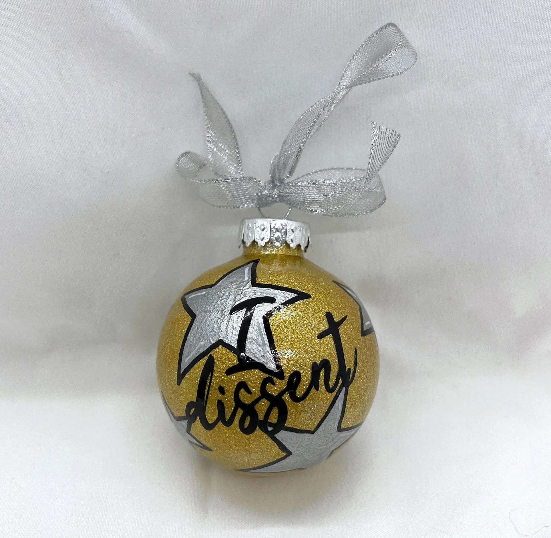 I Dissent Ornament - RGB Ornament, Christmas Ornament, Holiday Ornament, Dissent Ornament, Ornament Exchange, Feminism Ornament
