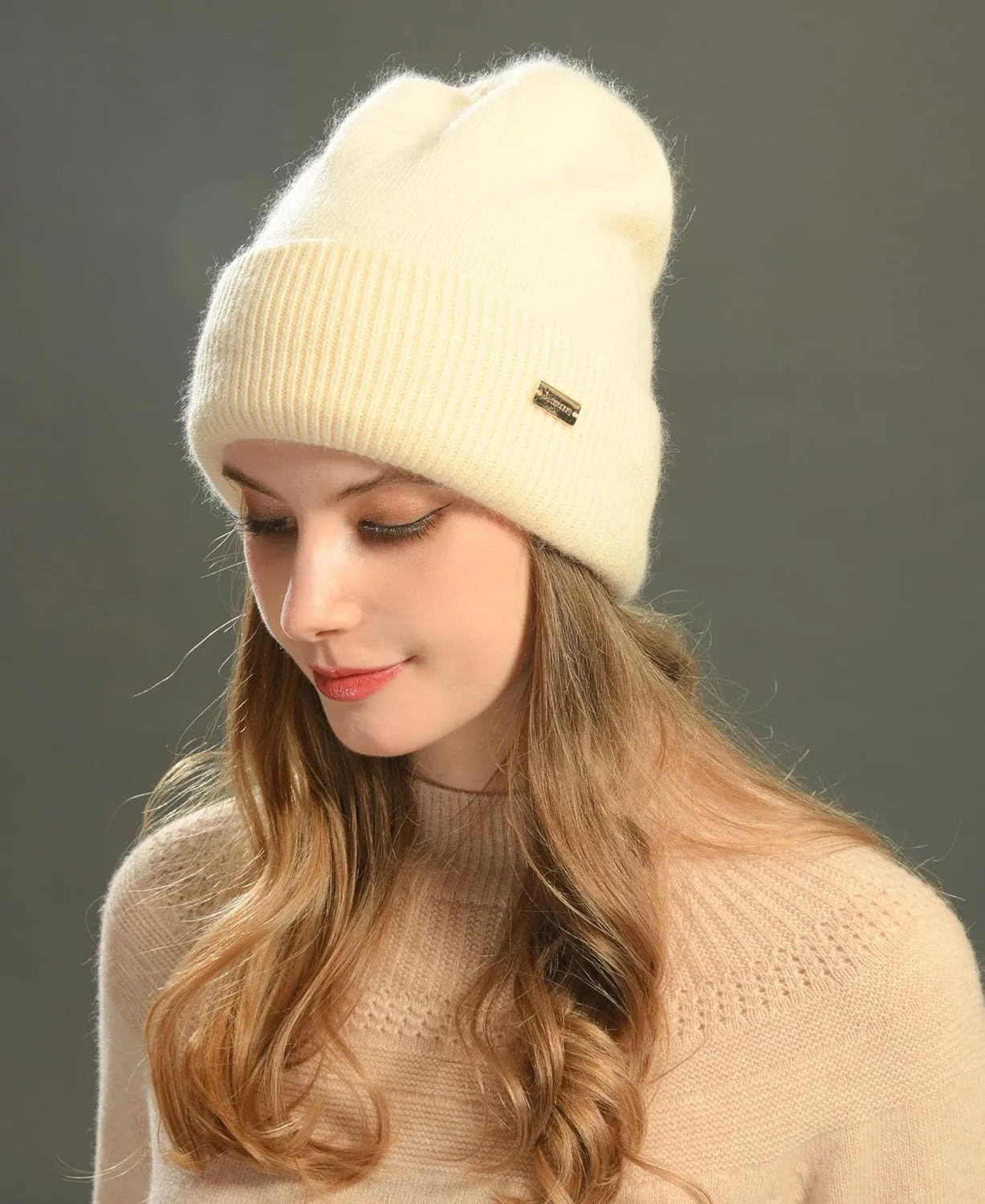 jaxmonoy Knit Beanies Winter Hats for Women and Men Soft Warm Double Layer Ladies Skull Beanie caps