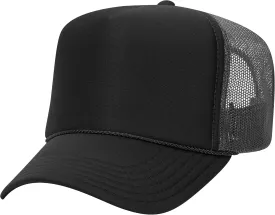 Joe's USA OTTO 39-165 Foam Trucker Hats - Customizable 5-Panel High Crown Mesh Back Caps for DIY, Bulk, and Wholesale