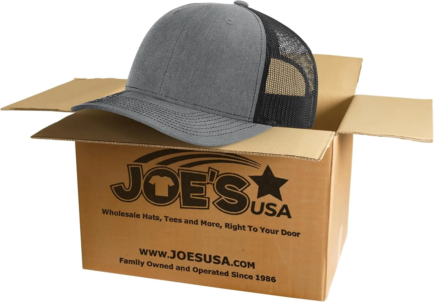 Joe's USA OTTO 39-165 Foam Trucker Hats - Customizable 5-Panel High Crown Mesh Back Caps for DIY, Bulk, and Wholesale