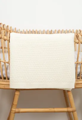 Keepsake Lace Merino Blanket - Natural