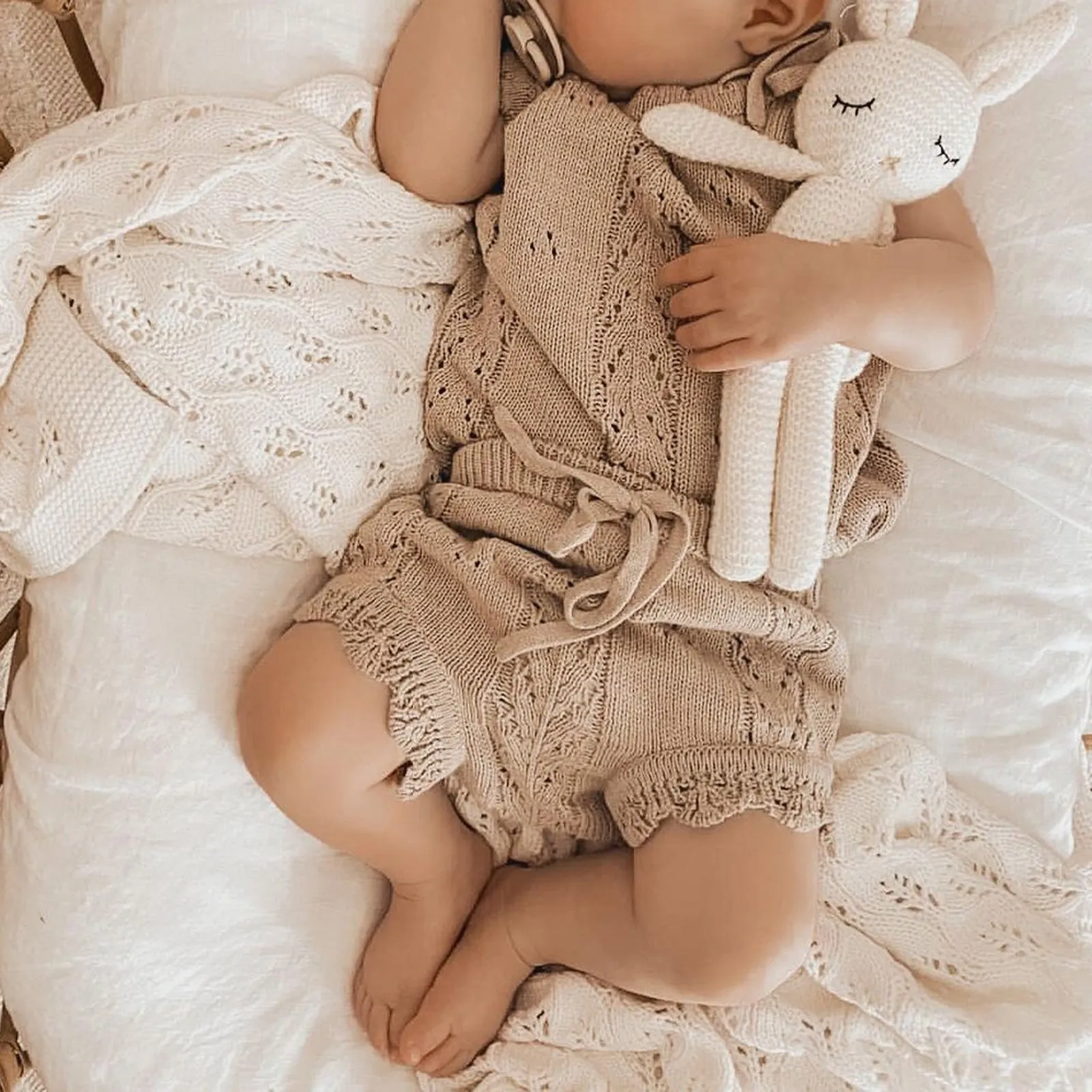 Knitted baby outfit