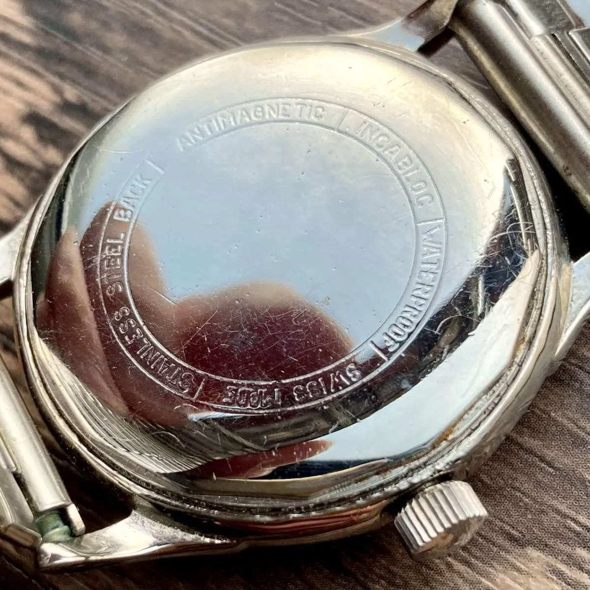 Lemania Wristwatch Antique Hand Winding Men's 34mm Vintage Military Male