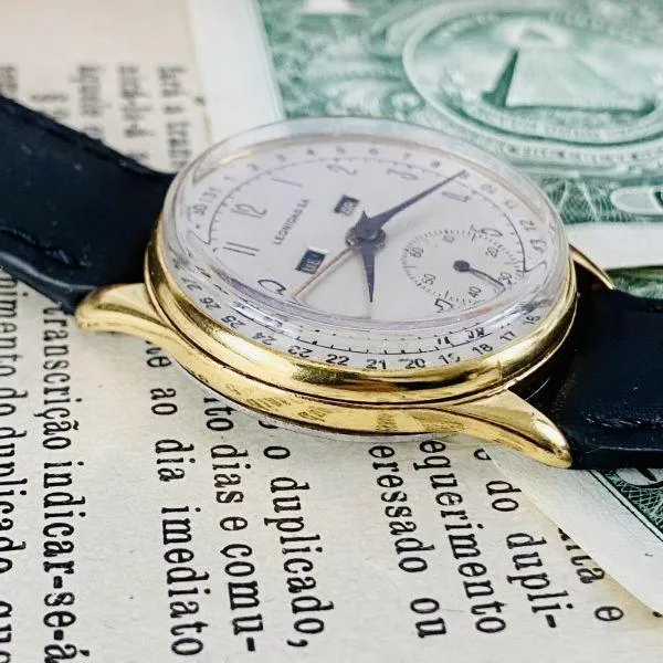 Leonidas Watch Smoseco Triple Calendar Manual 1950's Men's Women's Vintage