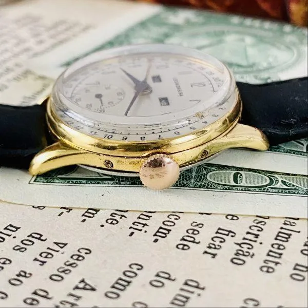 Leonidas Watch Smoseco Triple Calendar Manual 1950's Men's Women's Vintage