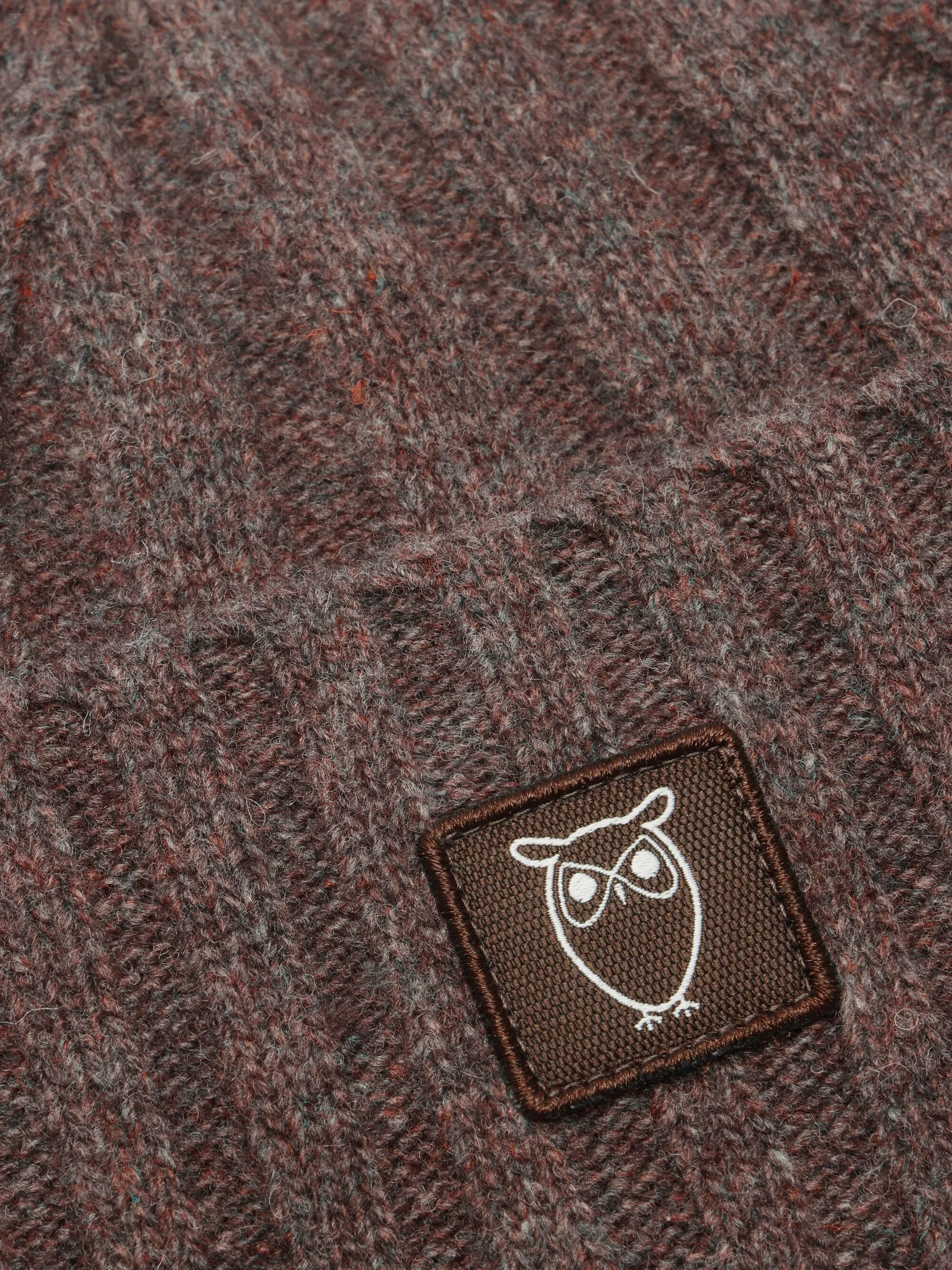 Low wool 5x4 rib beanie - RWS - Demitasse (brown)