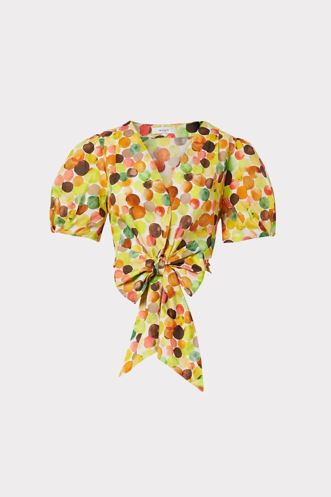 Marilyn Watercolor Bubble Poplin Top