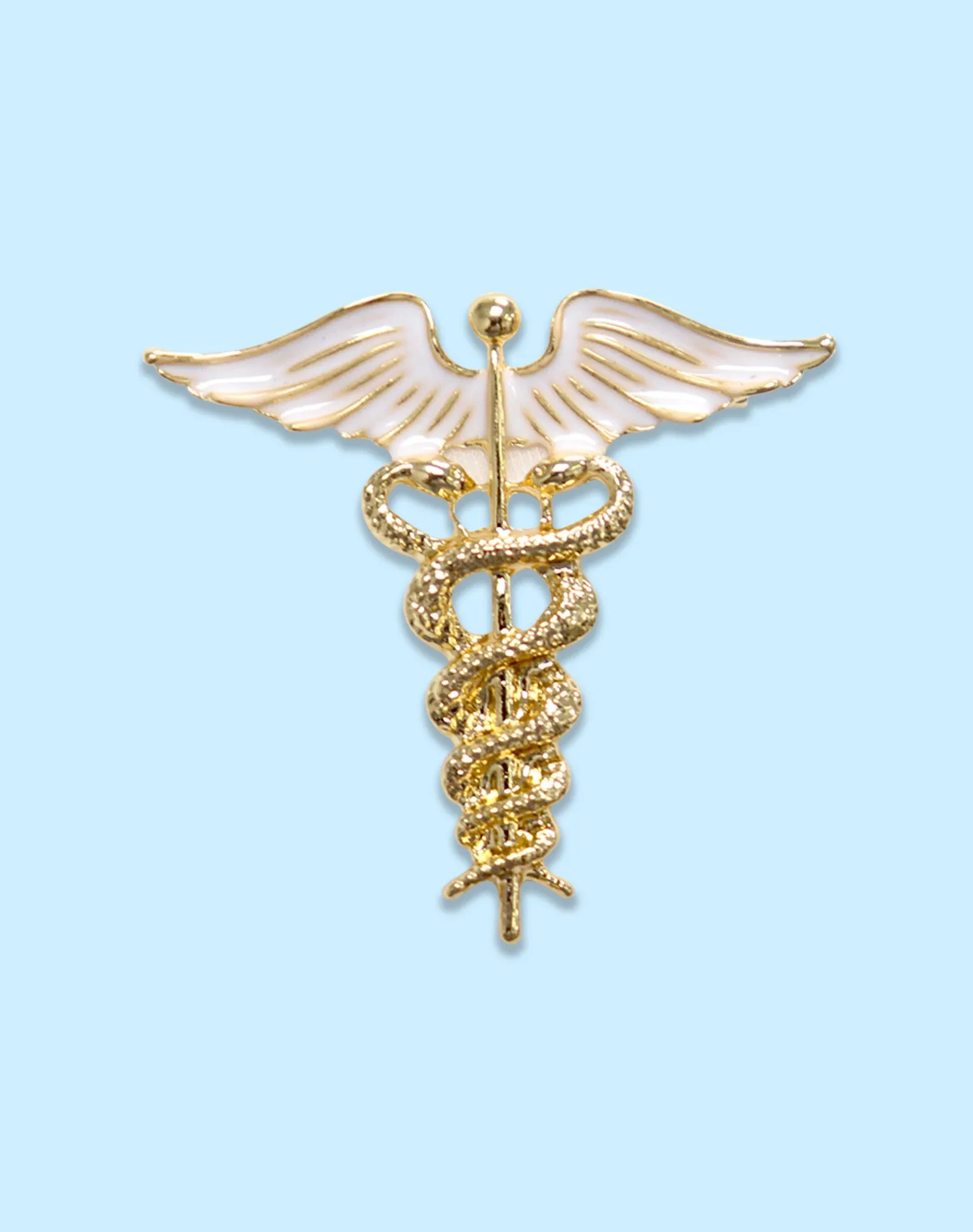 Medical Caduceus Brooch Pin