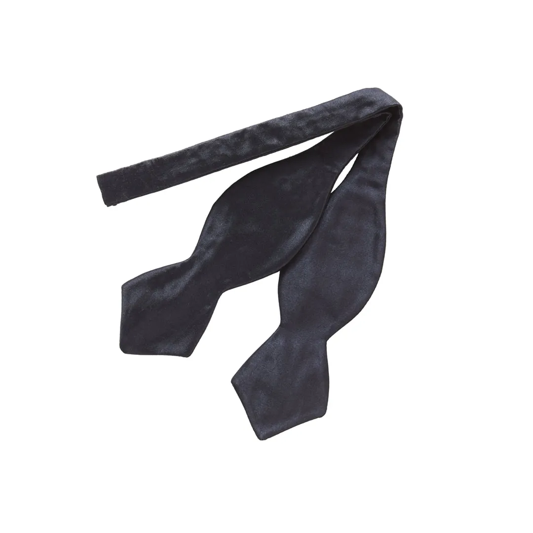Midnight Blue Diamond Tip Self-Tie Bow Tie