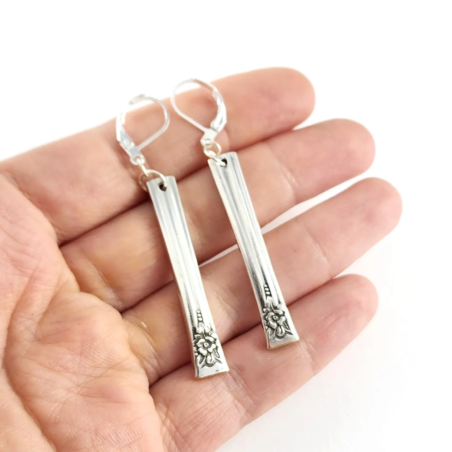 Mixed Bag Silverplate Spoon Bar Earrings - Wholesale