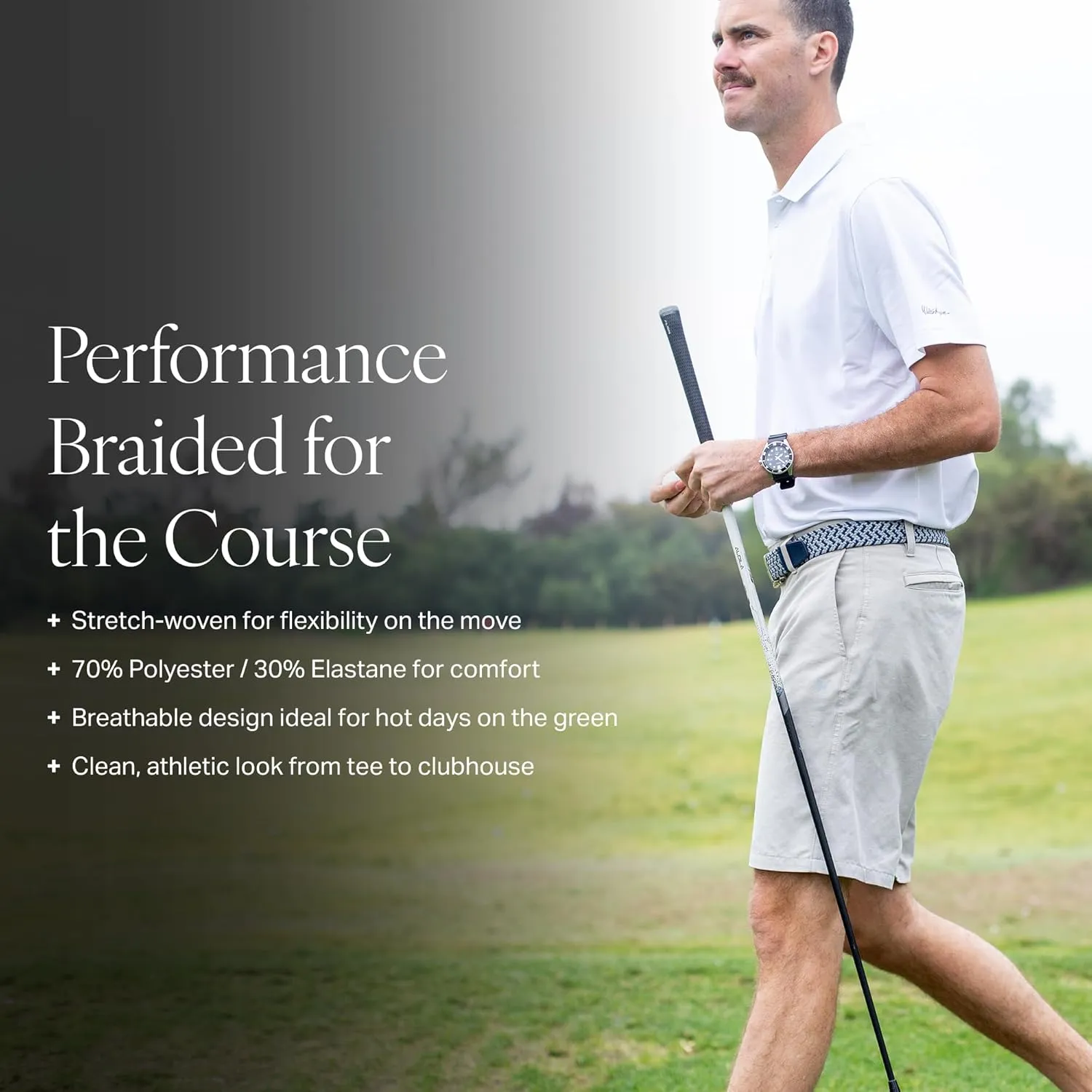 Nexbelt Men's Braided Ratchet Golf Belt ?C Adjustable, Stretch Fit ?C For Casual Wear & Golfing (Fits up to 50")