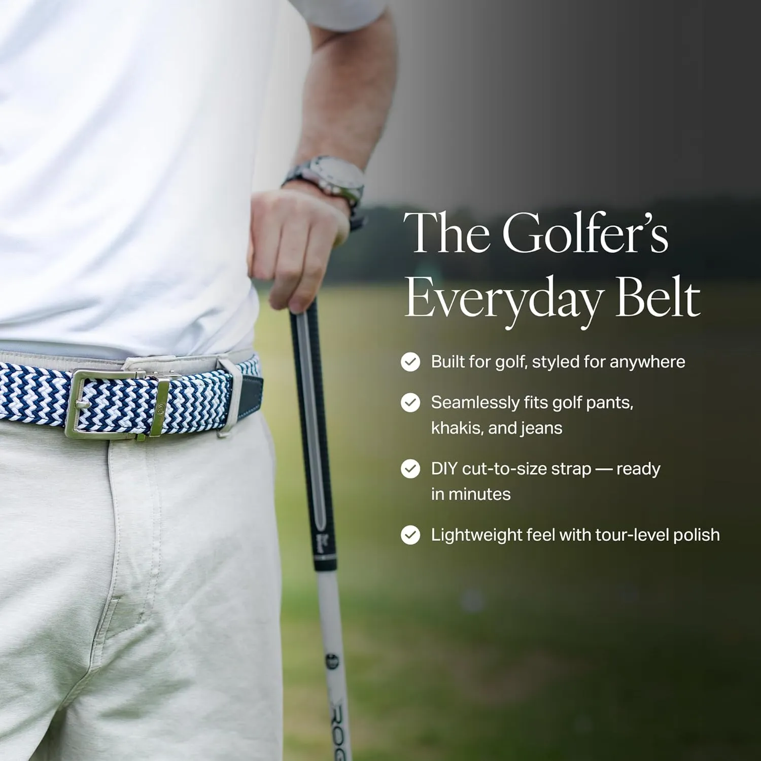 Nexbelt Men's Braided Ratchet Golf Belt ?C Adjustable, Stretch Fit ?C For Casual Wear & Golfing (Fits up to 50")