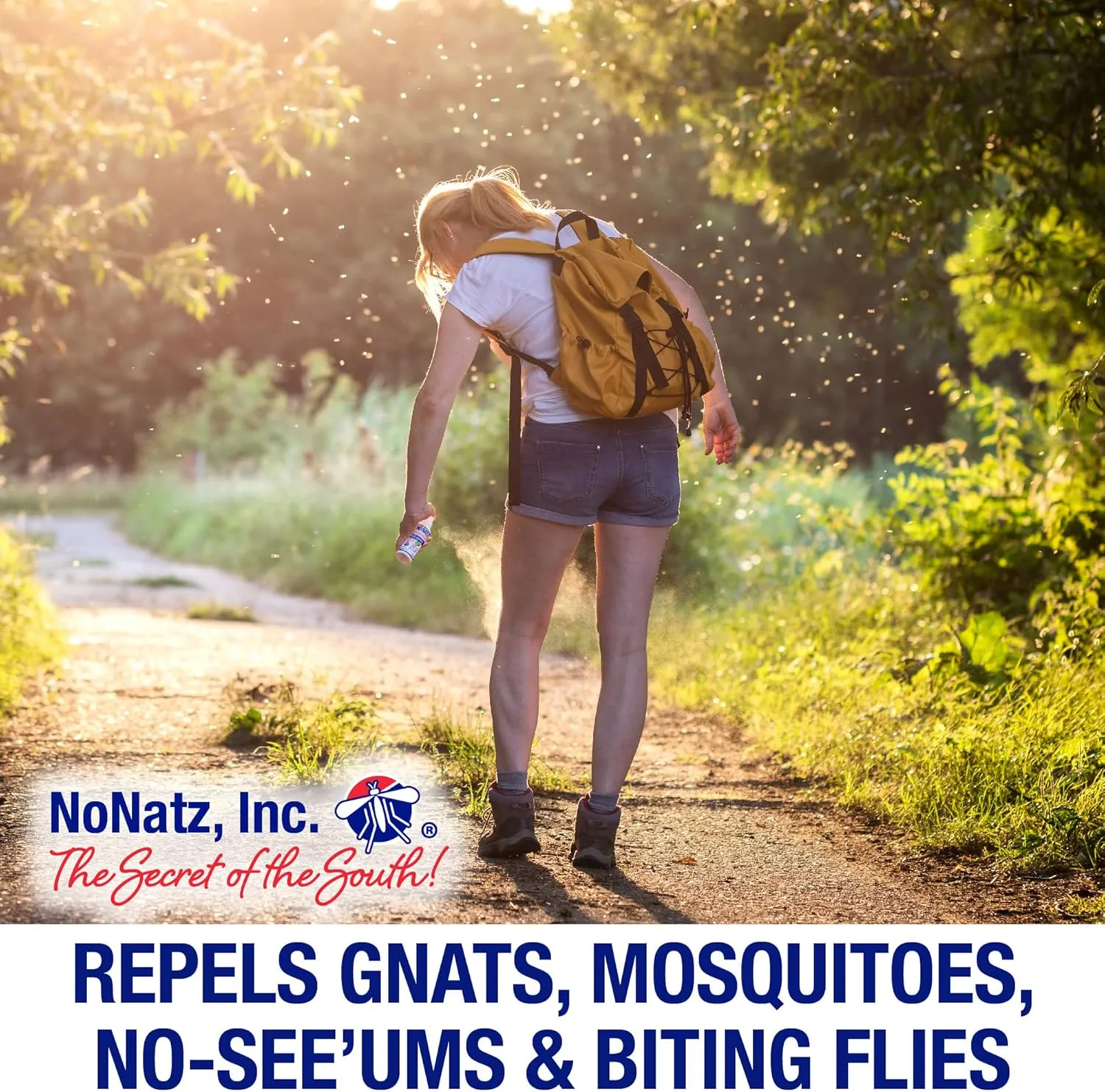 No Natz Botanical Bug Repellant, Effective for Gnat, Mosquito, and Biting Flies, Hand-Crafted and DEET-Free, Non-Greasy Formula, 8 Ounce Spray Bottle
