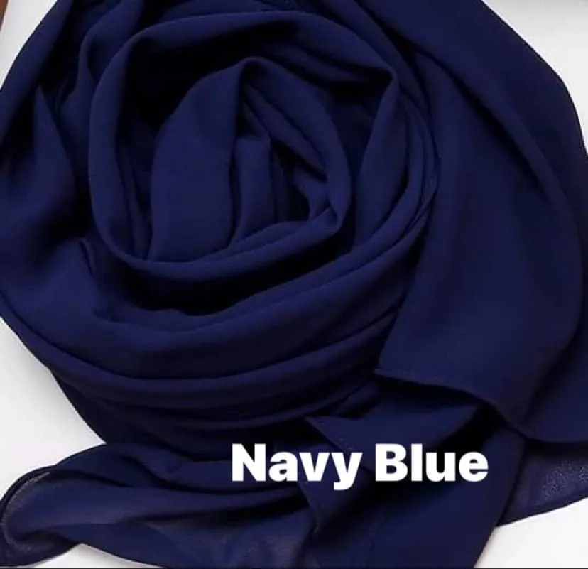 Premium Solid Chiffon Shawls