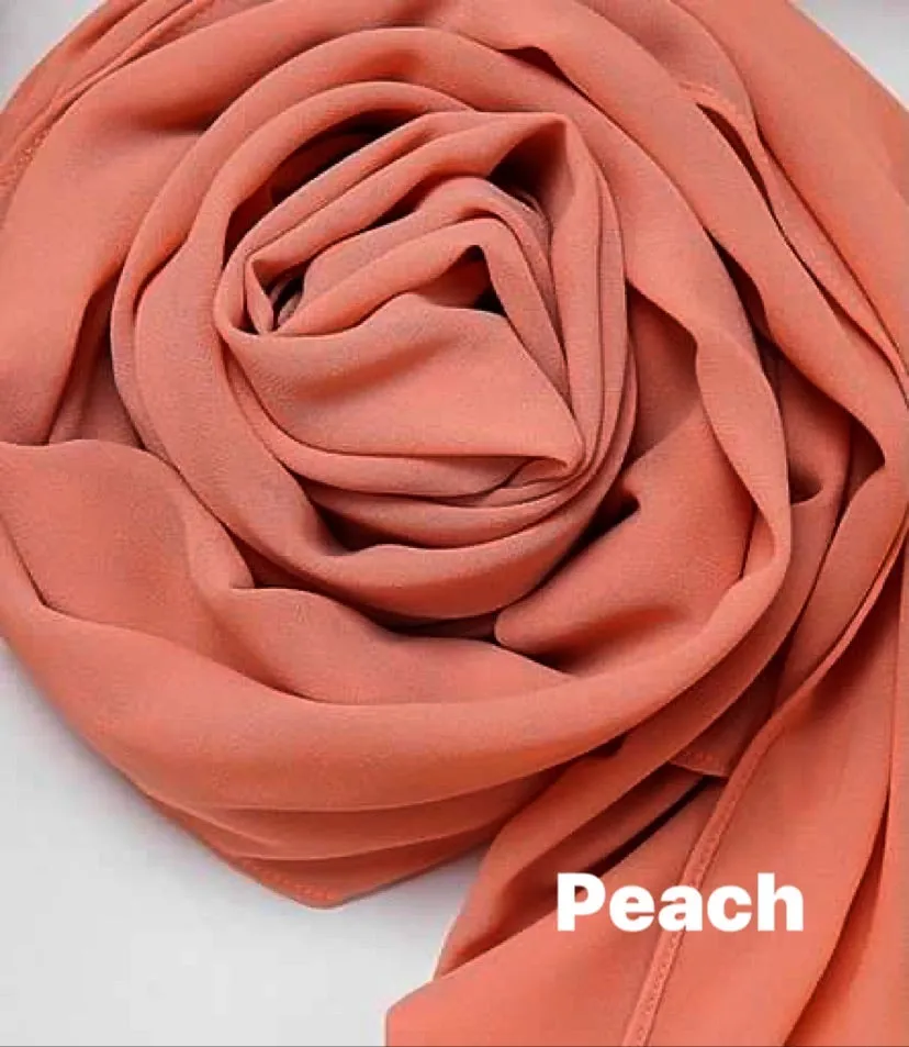 Premium Solid Chiffon Shawls