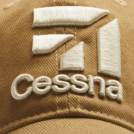 RED CANOE - CESSNA 3D LOGO CAP, TAN
