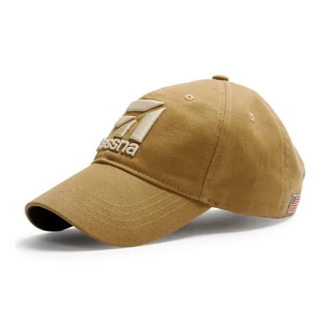 RED CANOE - CESSNA 3D LOGO CAP, TAN