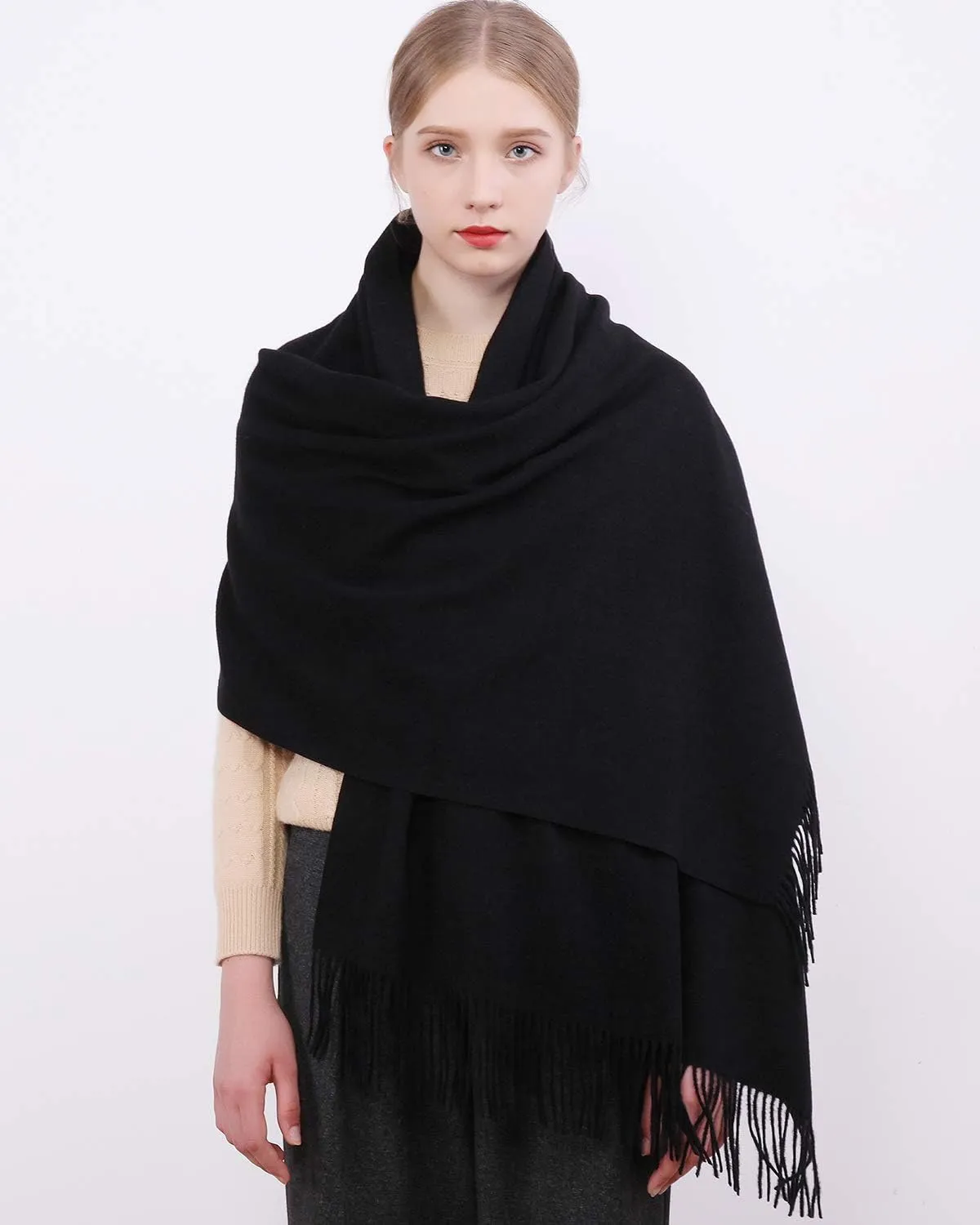 RIIQIICHY Winter Scarfs for Women Pashmina Shawls Wraps for Evening Dresses Large Warm Soft Scarves