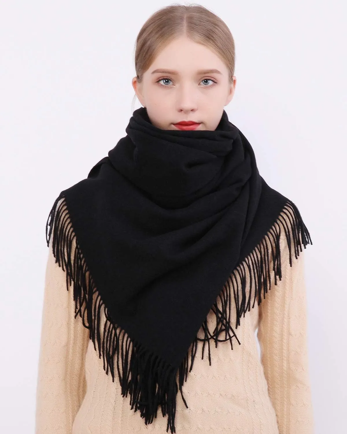 RIIQIICHY Winter Scarfs for Women Pashmina Shawls Wraps for Evening Dresses Large Warm Soft Scarves