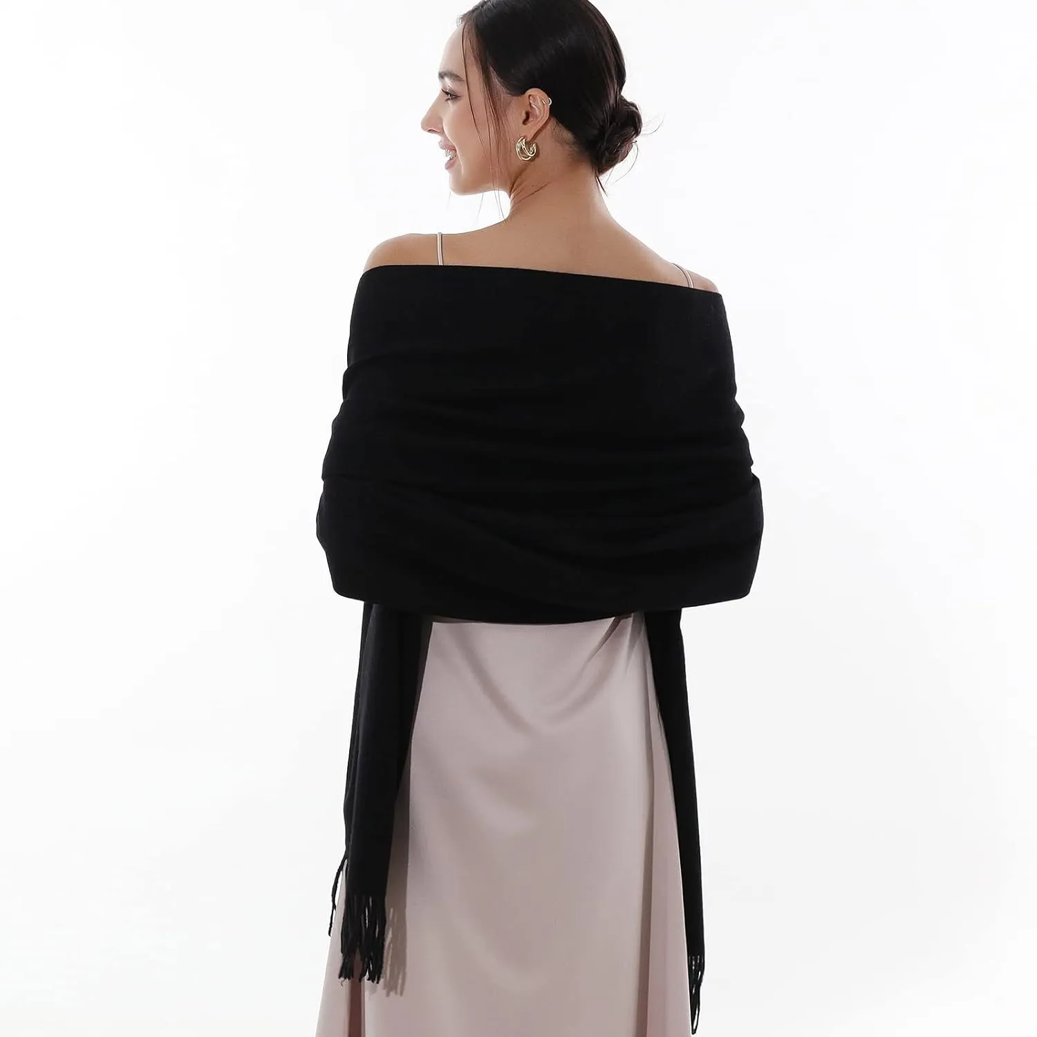 RIIQIICHY Winter Scarfs for Women Pashmina Shawls Wraps for Evening Dresses Large Warm Soft Scarves