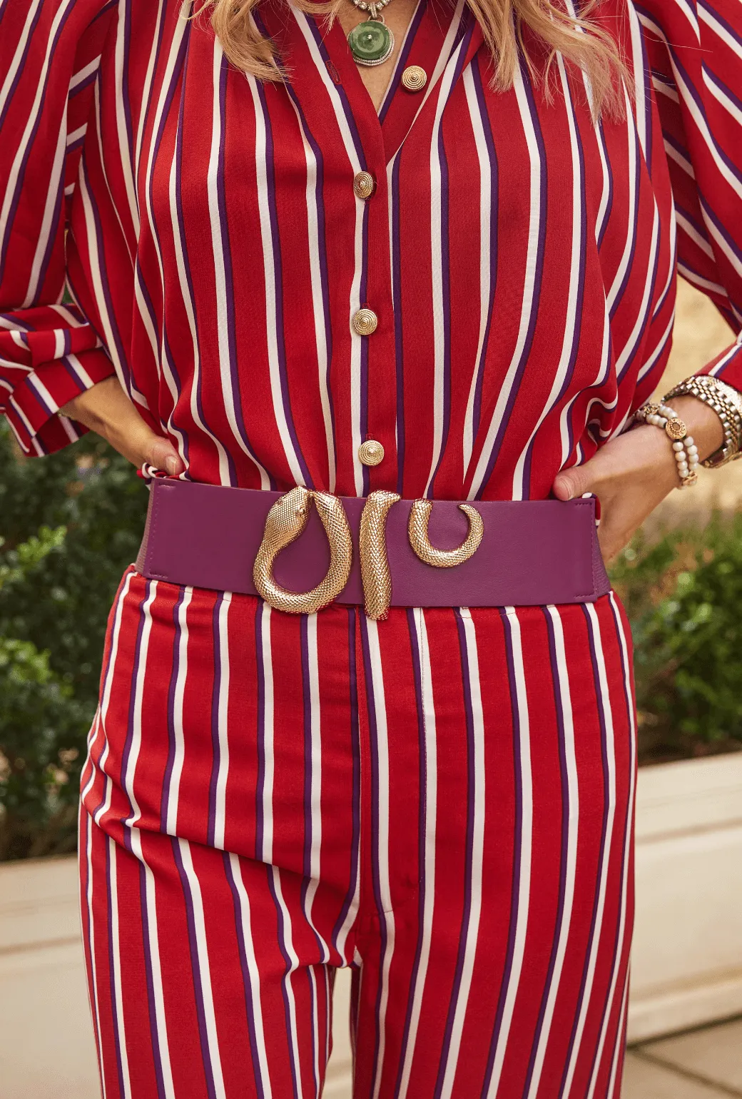 Snake Bite Belt - Eggplant